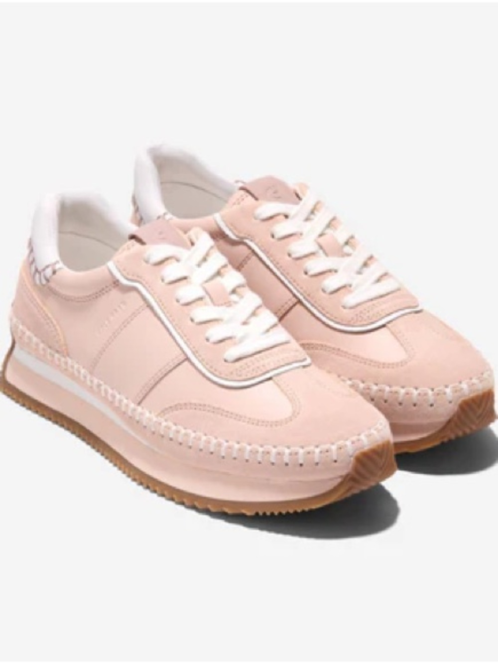 Cole Haan GrandPro Premier Blush Casual Leather Sneakers - Rose Cameo